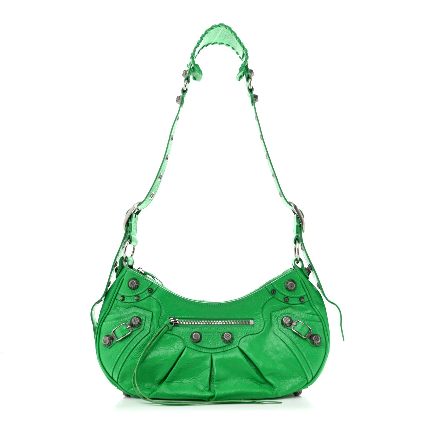 Balenciaga Agneau Arena Small Le Cagole Shoulder Bag Vivid Green 1 of 14