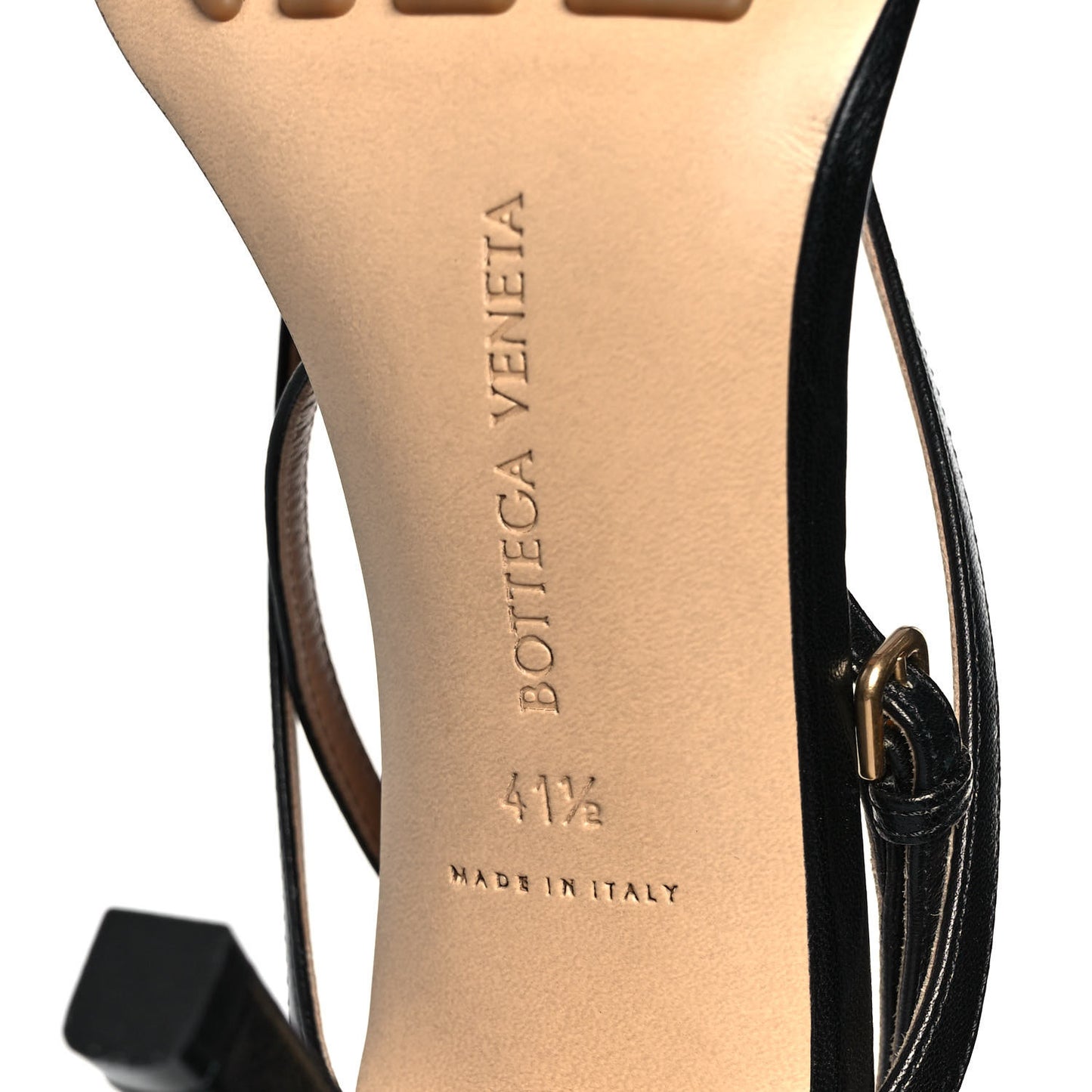 Lambskin Stretch Multi Strap 90mm Sandals 41.5 Black