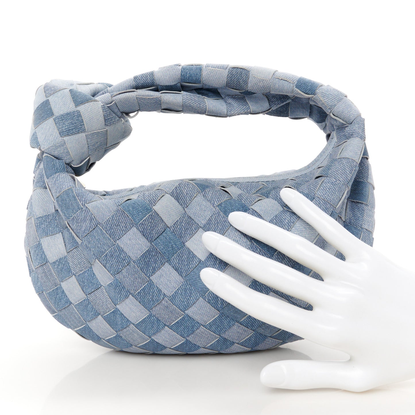 Nappa Denim Effect Intrecciato Mini Jodie Denim
