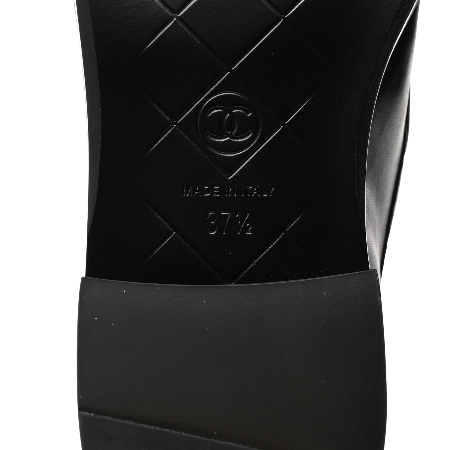 Chanel Lambskin Quilted CC Turnlock Loafers 37.5 Black 8 of 9