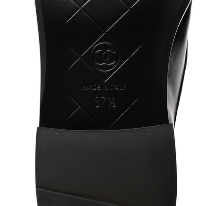 Chanel Lambskin Quilted CC Turnlock Loafers 37.5 Black 8 of 9