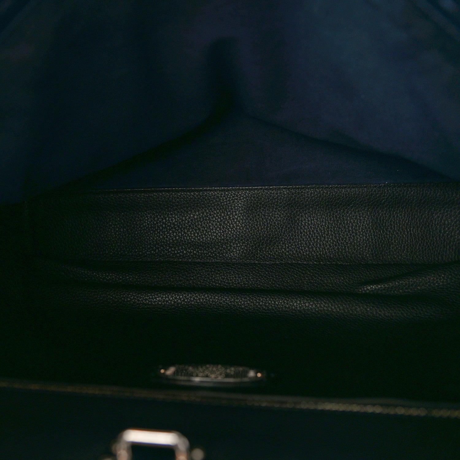 Fendi Cuoio Romano Selleria Bi-Color Large Mens Peekaboo Iconic Essential Satchel Lavagna Black 5 of 12