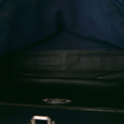 Fendi Cuoio Romano Selleria Bi-Color Large Mens Peekaboo Iconic Essential Satchel Lavagna Black 5 of 12
