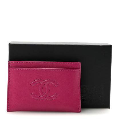 Chanel Goatskin Timeless CC Card Holder Fuchsia 9 of 9