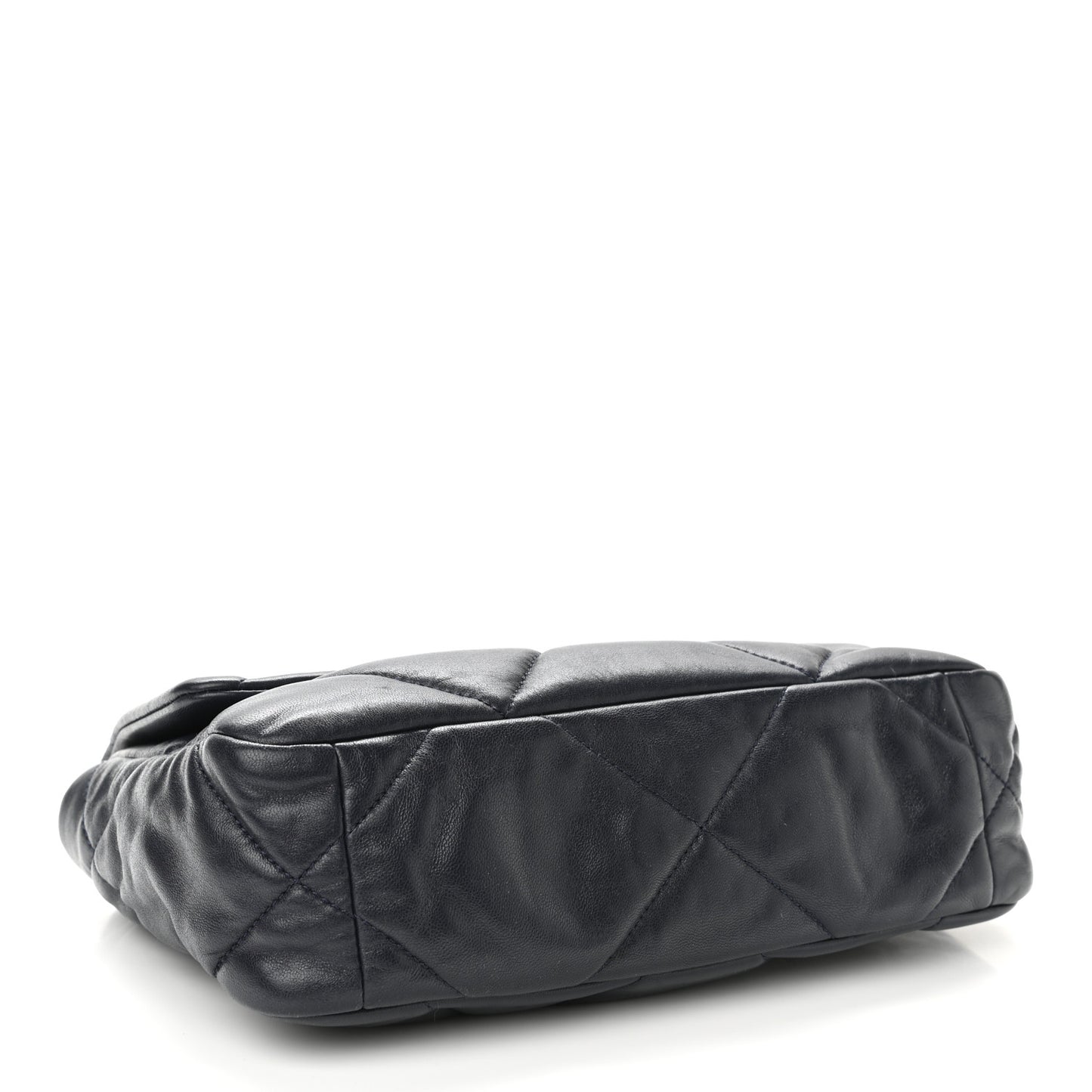 Lambskin Quilted Medium Chanel 19 Flap Navy Blue
