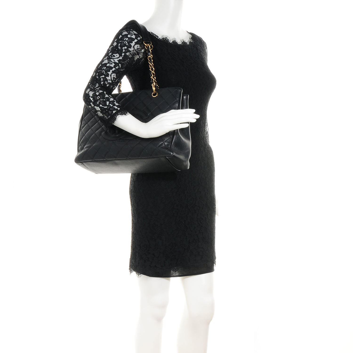 Chanel Caviar Grand Shopping Tote GST Black 2 of 7
