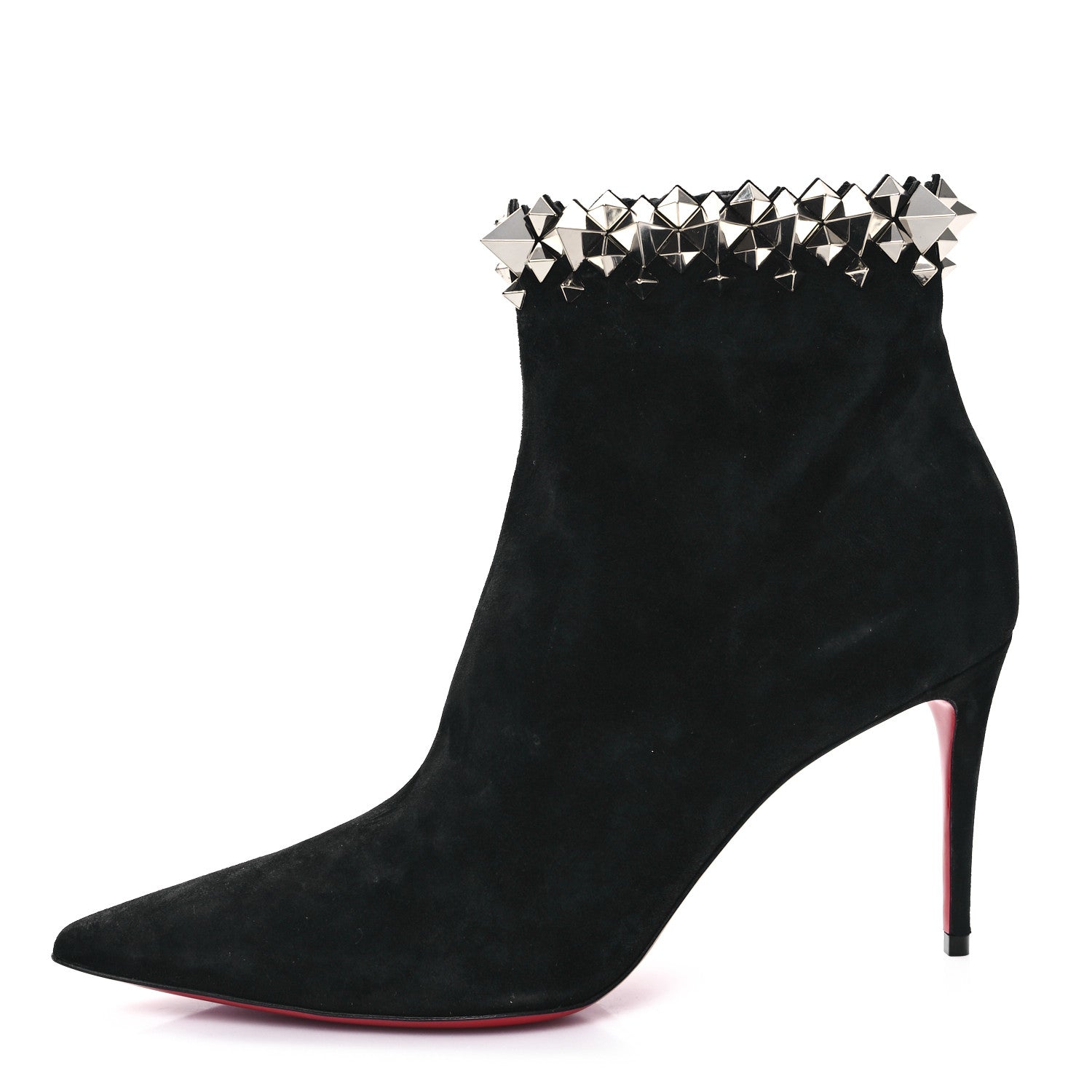 Christian Louboutin Veau Velours Firmamma 100 Booties 39.5 Black Silver 1 of 8