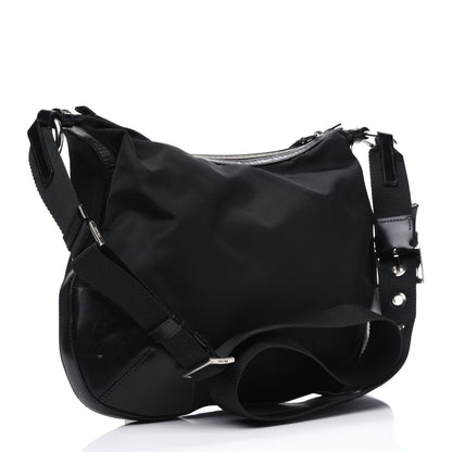 Prada Tessuto Nylon Calfskin Flat Messenger Bag Black 3 of 21