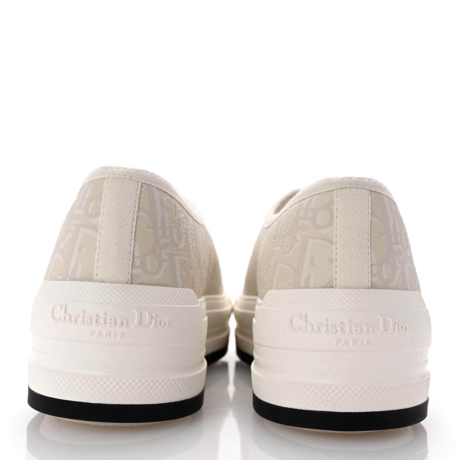 Christian Dior Calfskin Oblique Walk'N 'Dior Low Top Sneakers 38 White Black 6 of 9