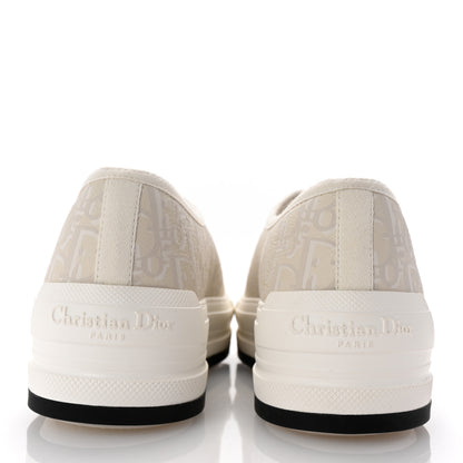 Christian Dior Calfskin Oblique Walk'N 'Dior Low Top Sneakers 38 White Black 6 of 9