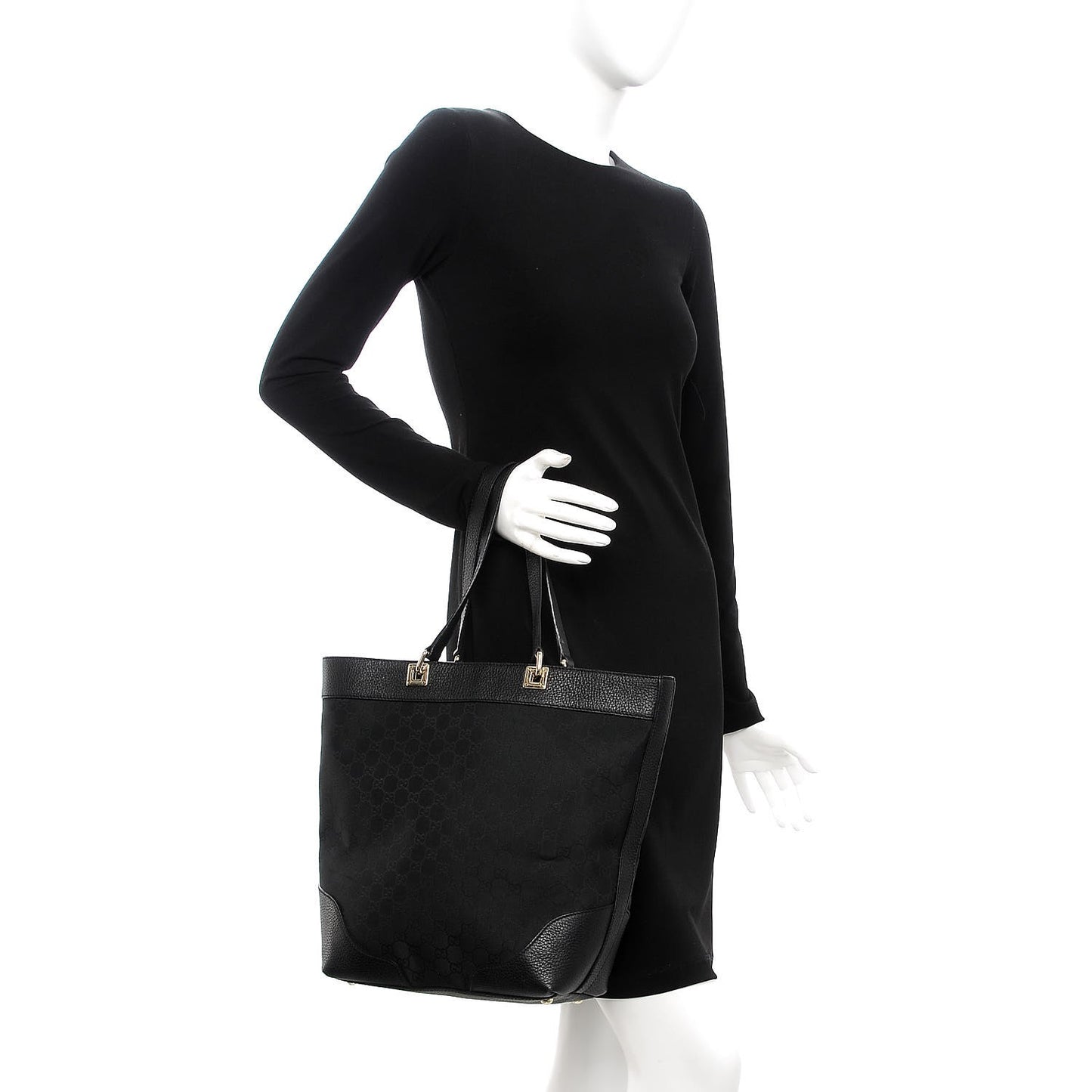 Monogram Bucket Tote Black