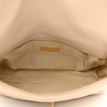Chanel Lambskin Quilted Large Chanel 19 Flap Beige 5 of 11