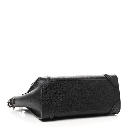 Celine Drummed Calfskin Nano Luggage Black 4 of 9