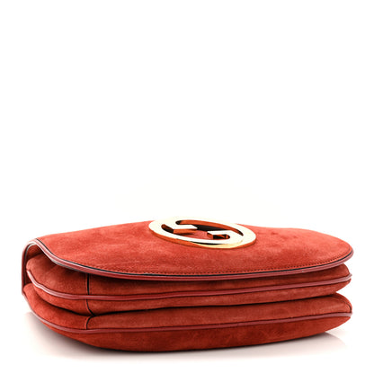 Gucci Suede Talco Roxy Calfskin Web Medium Blondie Shoulder Flap Bag Blondie Red 4 of 10