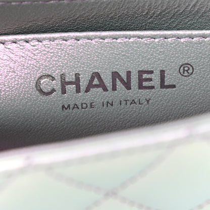 Chanel Iridescent Calfskin Quilted Mini Rectangular Flap Light Purple 6 of 9