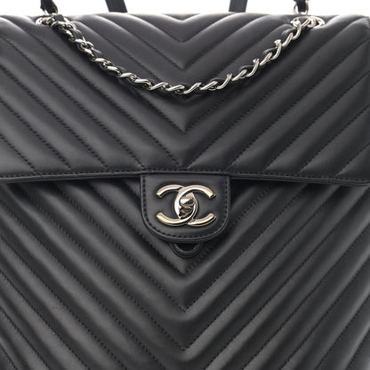 Chanel Calfskin Chevron Quilted Large Urban Spirit Backpack Black 8 of 11