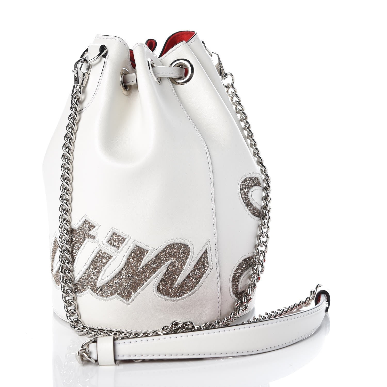 Christian Louboutin Calfskin Marie Jane Bucket White 2 of 9