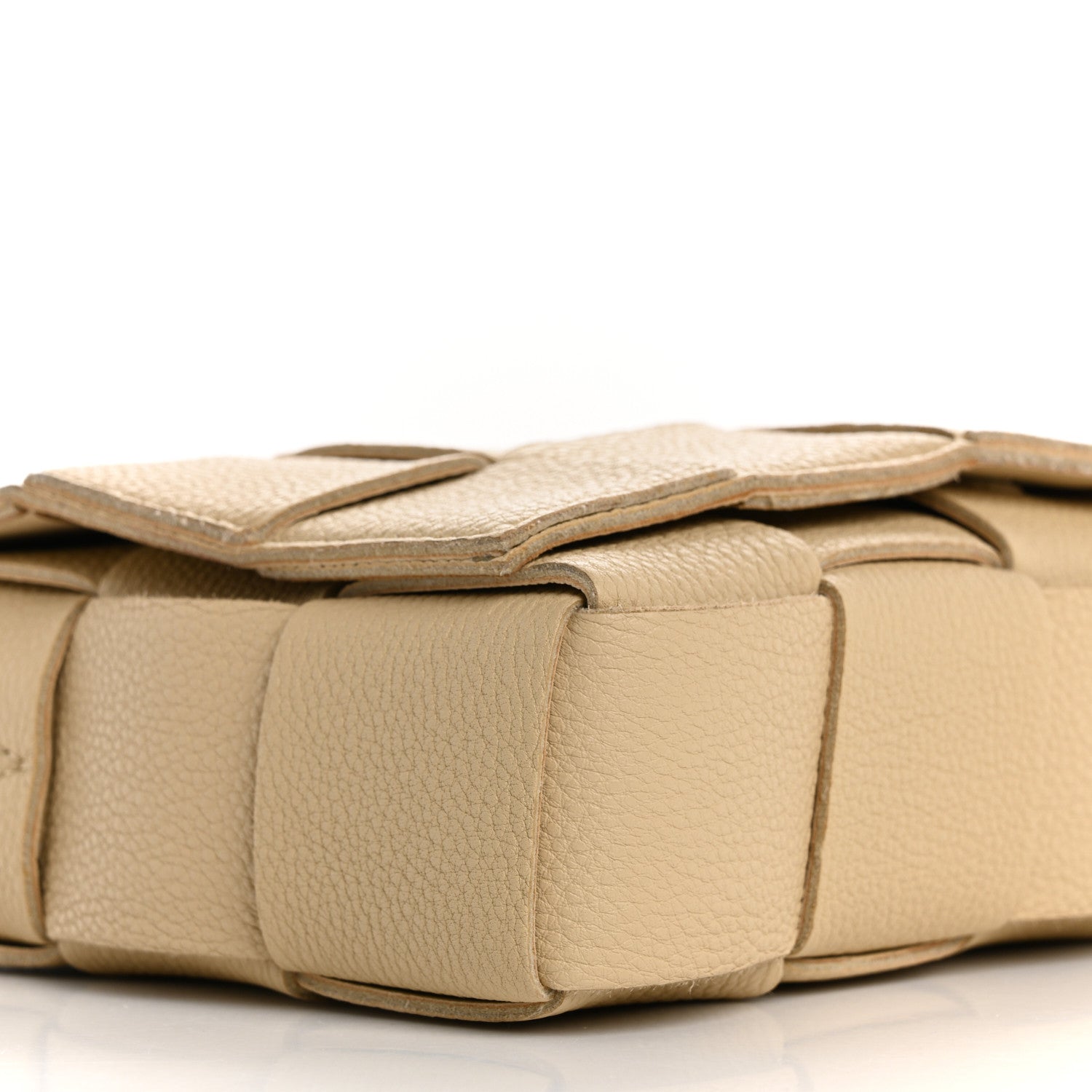 Bottega Veneta Grained Calfskin Maxi Intrecciato Cassette Crossbody Bag Porridge 9 of 14