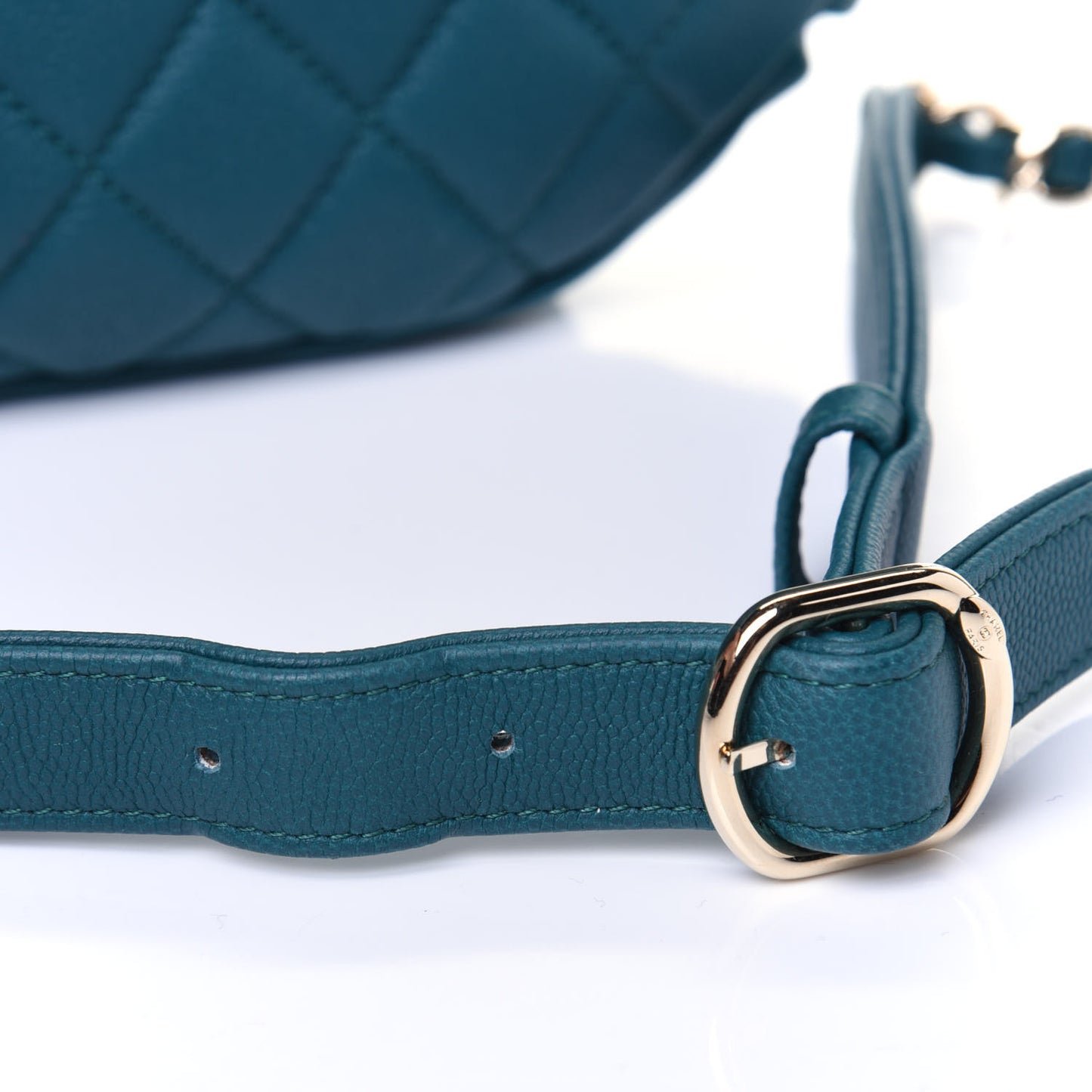 Caviar Quilted Business Affinity Waist Belt Bag Dark Turquoise