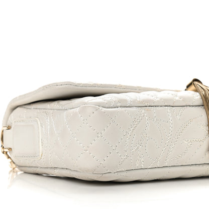 Versace Nappa Barocco Quilted Vanitas Medea Shoulder Bag White 12 of 13
