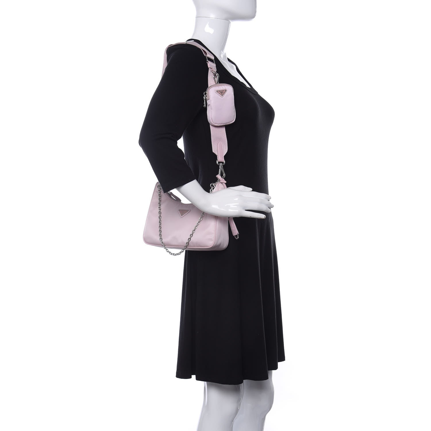 Prada Nylon Re-Edition 2005 Shoulder Bag Alabastro 2 of 11