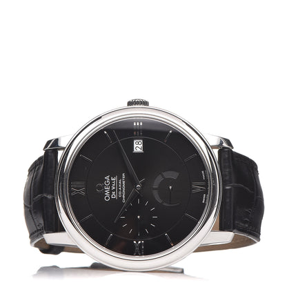 Omega Stainless Steel Alligator 39mm Prestige Co-Axial De Ville Power Reserve Automatic Watch Black 424.13.40.21.01.001 3 of 10