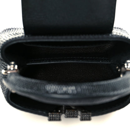 Louis Vuitton Swarovski Crystal Satin Lizard Nano Capucines Black 6 of 10