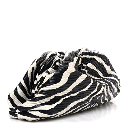 Bottega Veneta Nappa Zebra Print The Pouch Oversized Clutch White Black 3 of 10