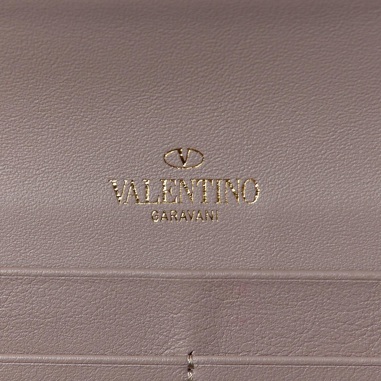 Valentino Garavani Vitello Rockstud Crossbody Wallet on Chain Poudre 8 of 11