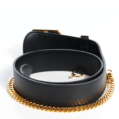 Chanel Leather Chain CC Belt 70 28 Black 3 of 7