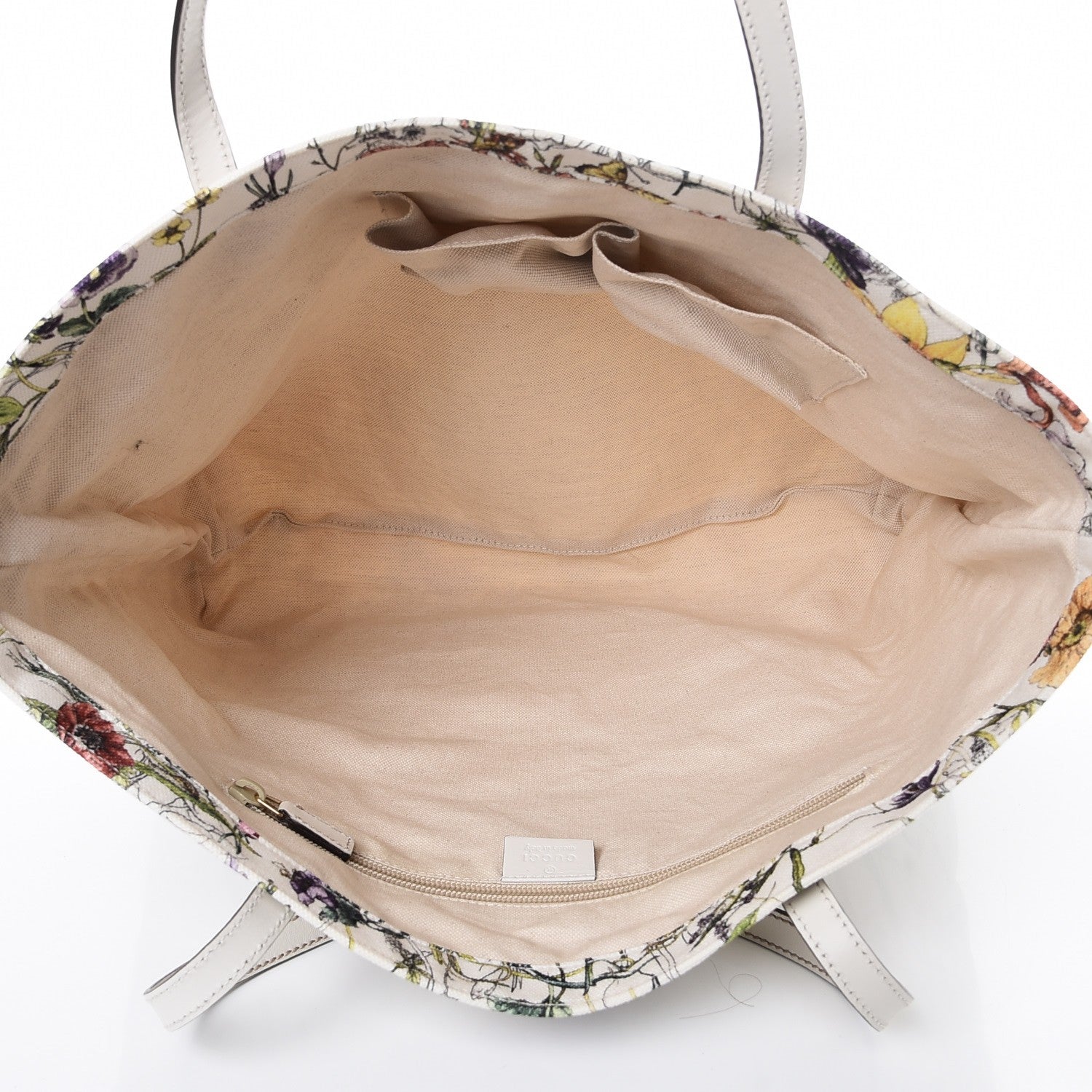 Gucci Canvas Flora Infinity Large Tote White 5 of 7