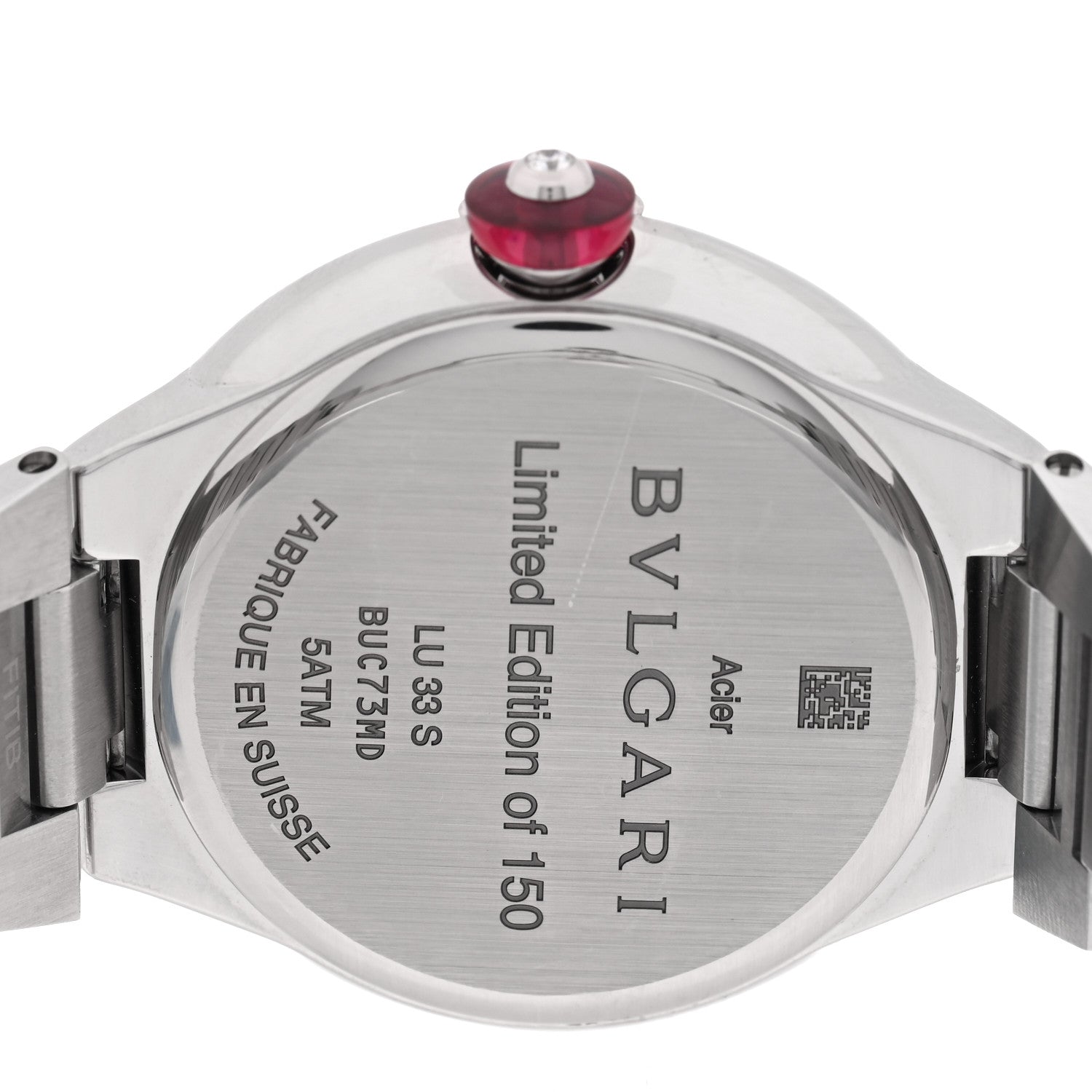Bulgari Stainless Steel Diamond 33mm Blue Aventurine Lucea Automatic Watch 4 of 4