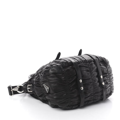 Prada Nappa Gaufre Satchel Black 3 of 8