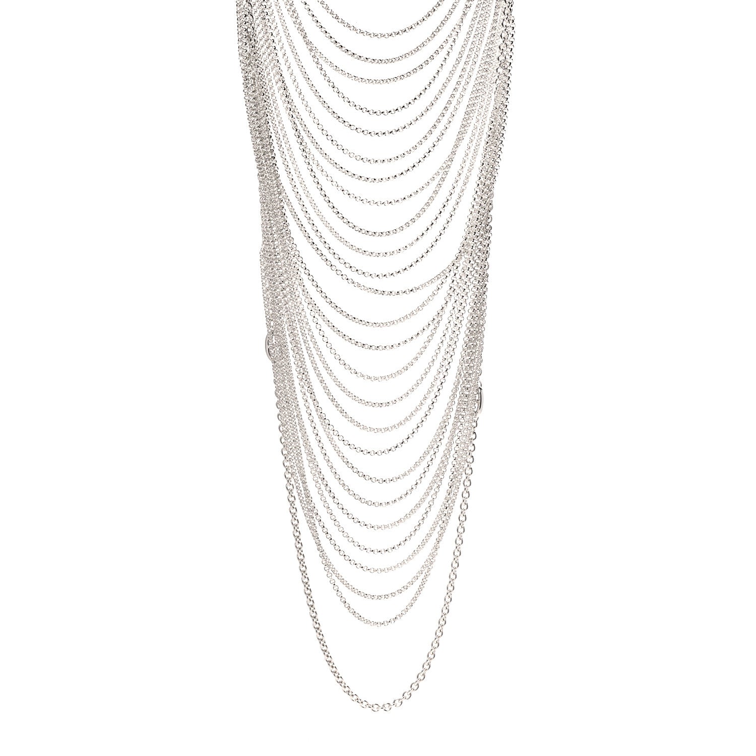 Hermes Sterling Silver New Farandole Collier Necklace 1 of 5