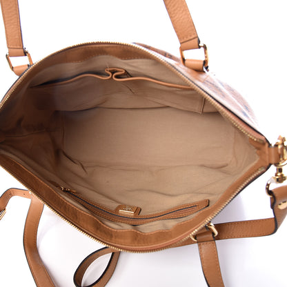 MCM Visetos Medium Essentials Shopper Tote Cognac 5 of 9