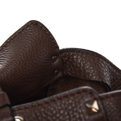 Valentino Garavani Pebbled Calfskin Medium Rockstud Tote Cacao 10 of 10