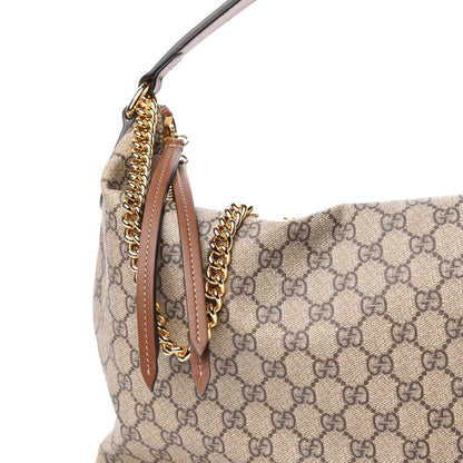 Gucci GG Supreme Monogram Large Linea A Hobo Light Brown 12 of 12