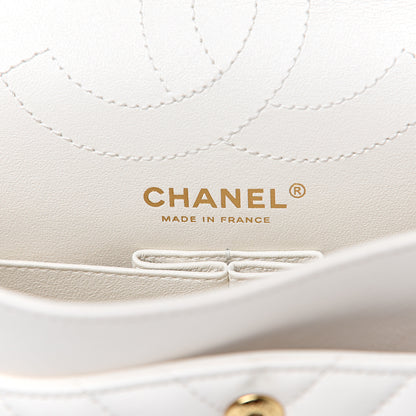 Chanel Aged Calfskin Chevron Quilted 2.55 Reissue 225 Flap White 5 of 12