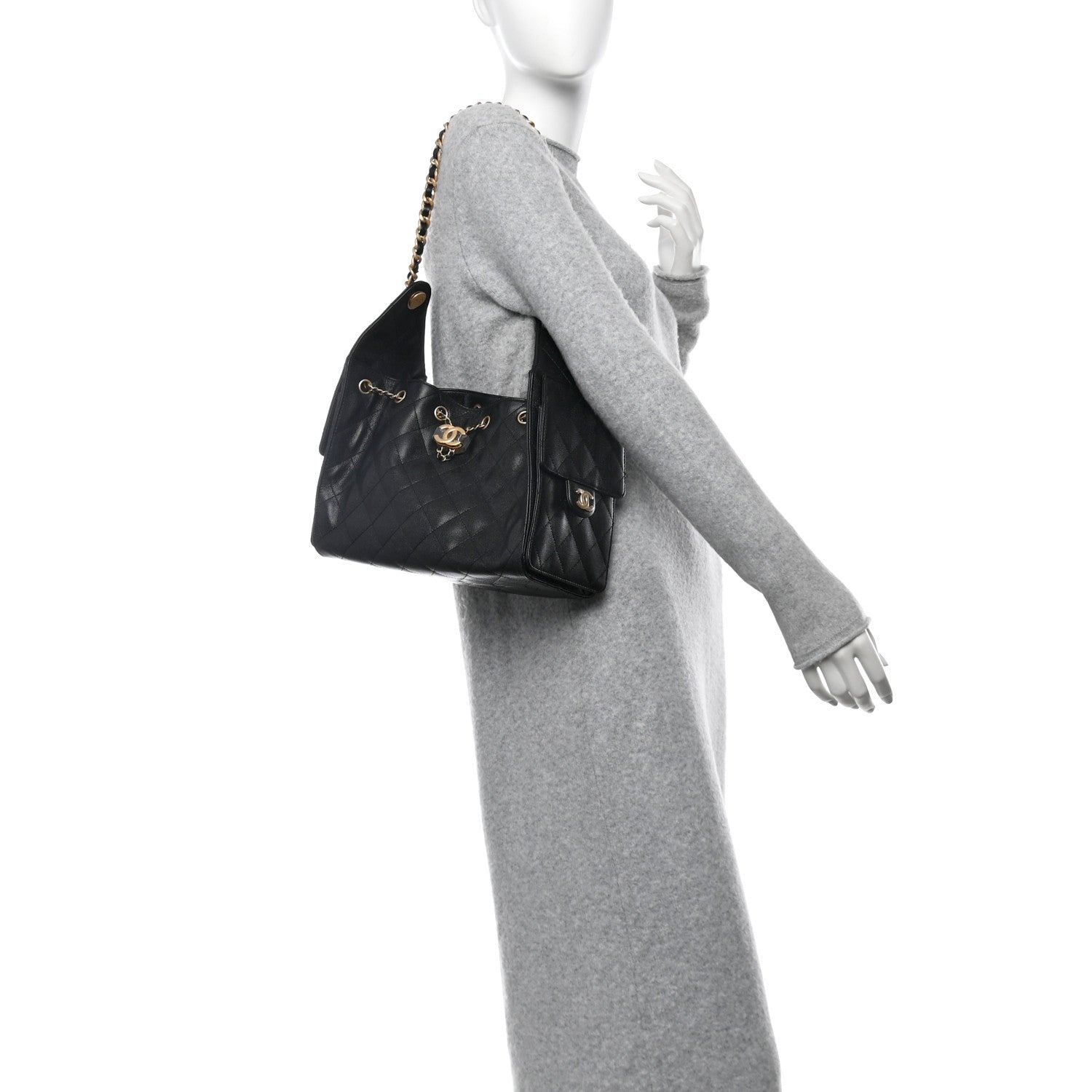 Chanel Caviar Quilted Small Chanel 25 Handbag Black 2 of 11