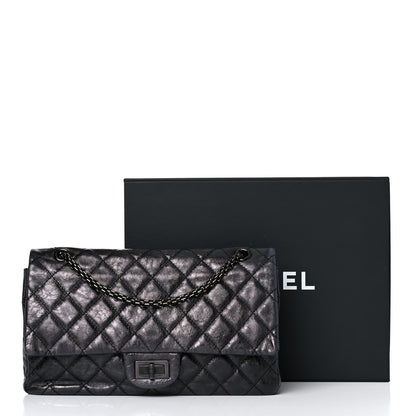 Chanel Metallic Aged Calfskin Quilted 2.55 Reissue 227 Flap So Black 20 of 20