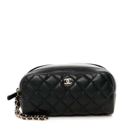Chanel Caviar Quilted Toiletry Case With Chain Black 1 of 11