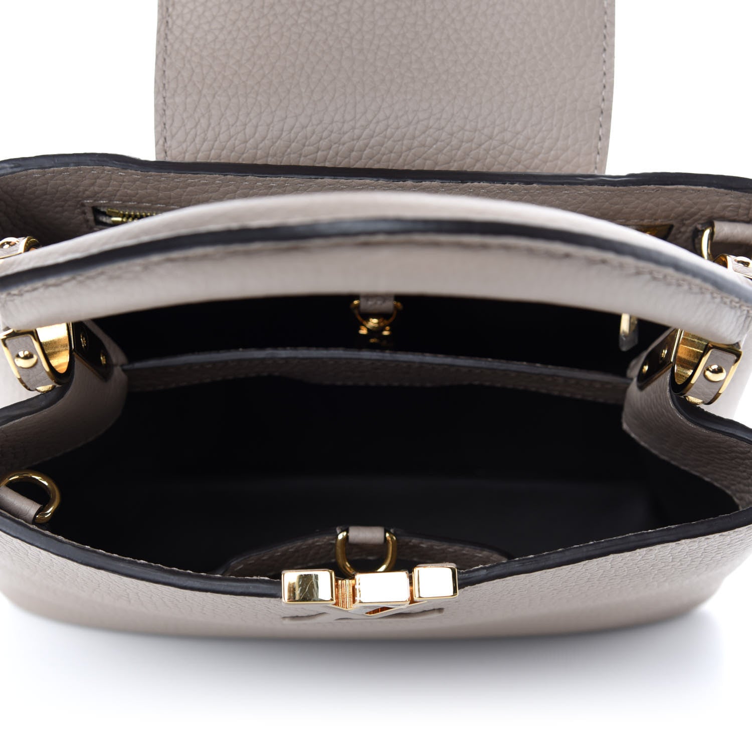 Louis Vuitton Taurillon Capucines BB Galet 6 of 10