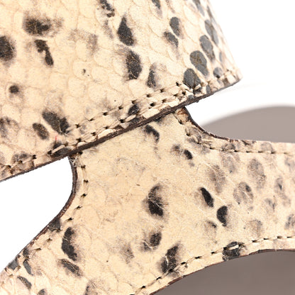 Saint Laurent Snakeskin Ankle Strap Sandals 36.5 Roccia 25 of 32