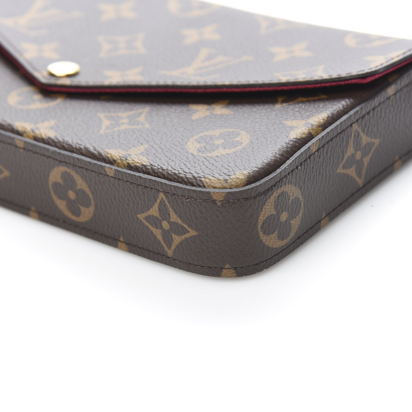 Monogram Pochette Felicie Chain Wallet Fuchsia