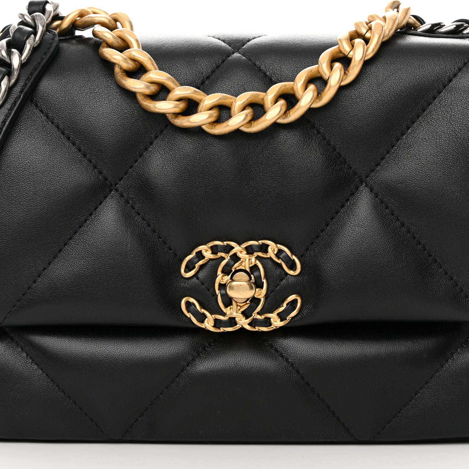 Chanel Lambskin Quilted Medium Chanel 19 Flap Black 8 of 12