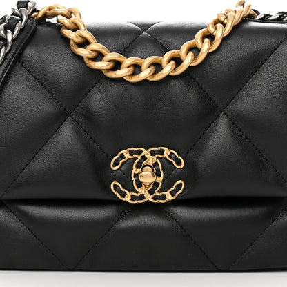 Chanel Lambskin Quilted Medium Chanel 19 Flap Black 8 of 12