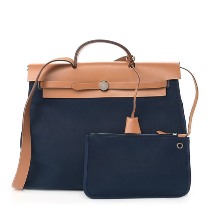 Hermes Toile Vache Hunter Herbag Zip 39 MM Bleu De Malte 1 of 20