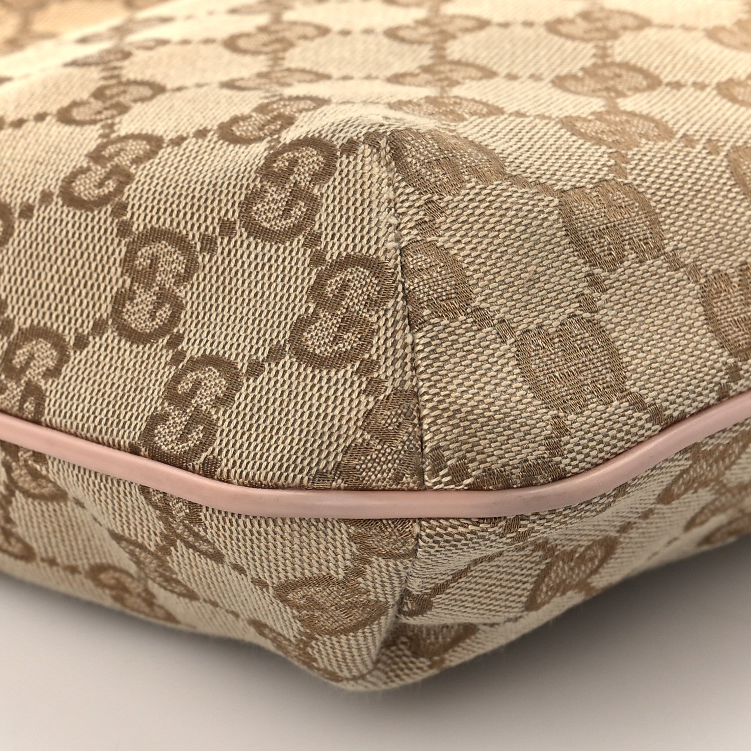 Gucci Monogram Web Small Flat Messenger Crossbody Pink Blue 10 of 11