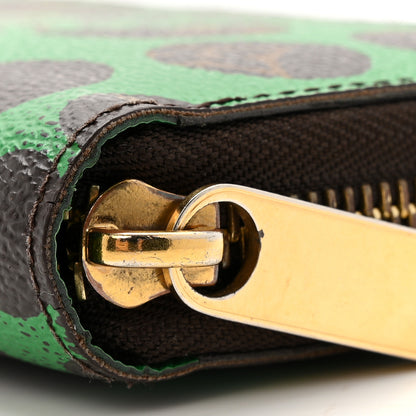 Louis Vuitton Monogram Kusama Pumpkin Dots Zippy Wallet Green 11 of 12