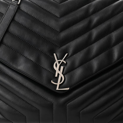 Saint Laurent Calfskin Y Quilted Monogram Large Loulou Chain Satchel Black 7 of 9